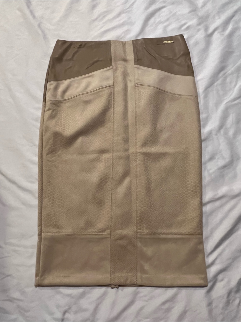 Marc New York Two-Tone Taupe Midi Skirt
